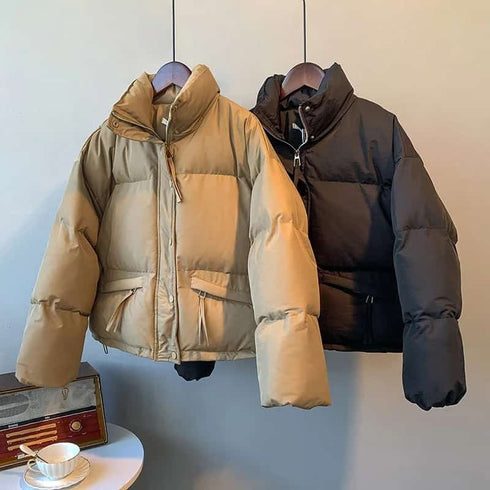 Winter Long Sleeves Down Filled Puffer Jacket
